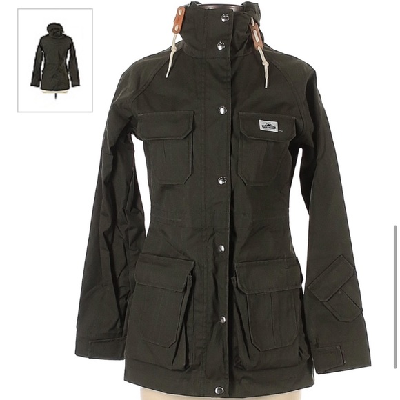 Madewell Penfield waxed rain utility jacket vassan coat mountain parka green - Picture 8 of 9